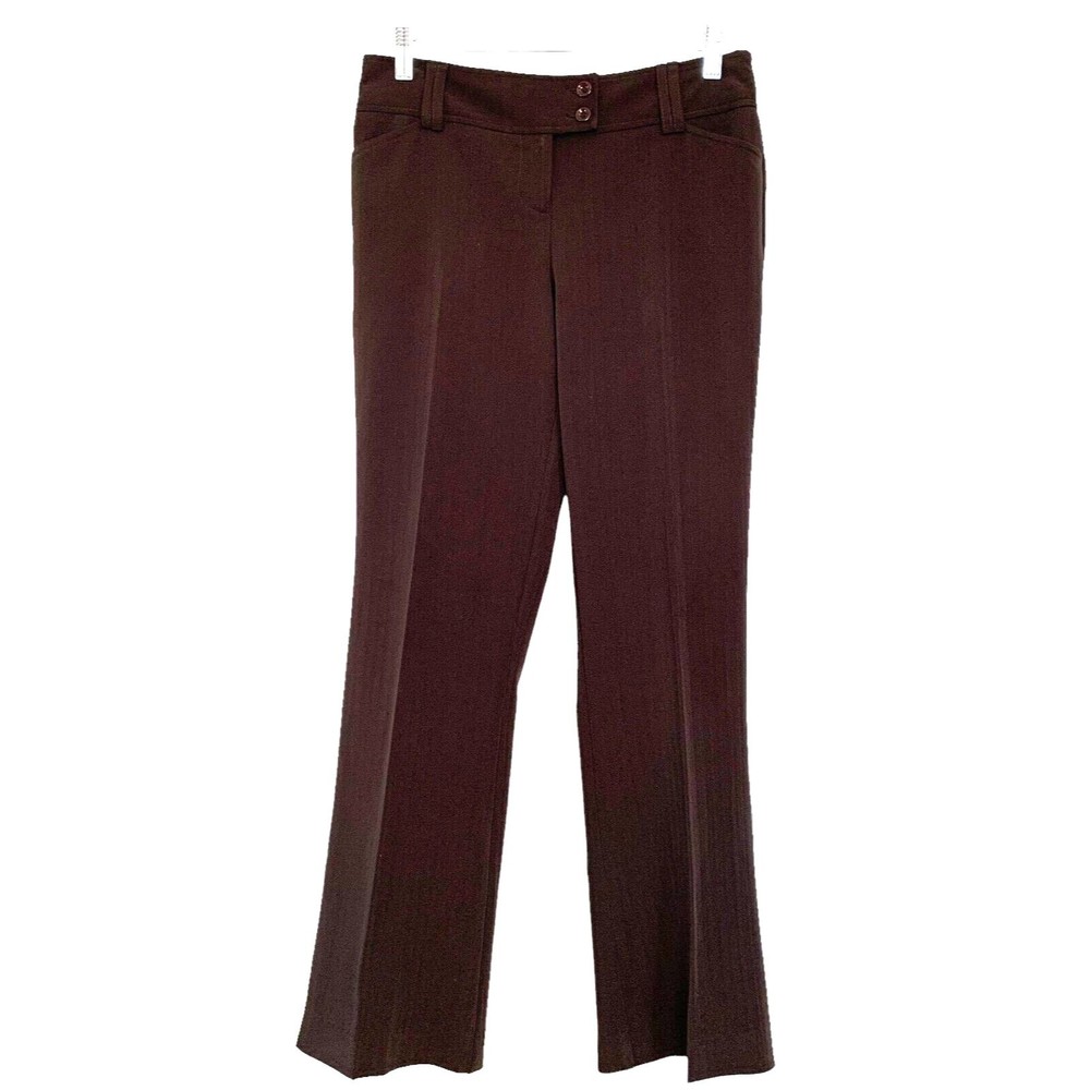 Tracy Evans Limited Dress Slacks Womens Size 7 Dark Brown Boot Cut